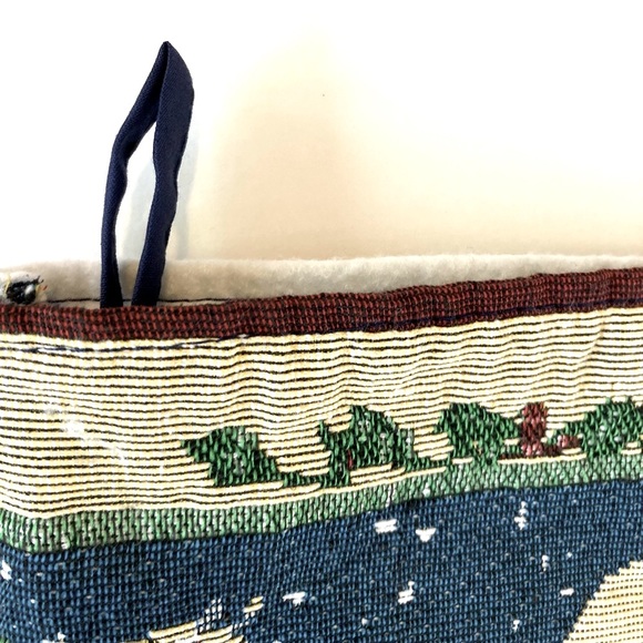 Greenbrier International Tapestry Santa’s Sleigh Christmas Stocking - Picture 3 of 8